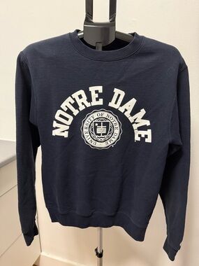 Champion Notre Dame Crewneck Sweatshirt Navy Blue (No Tag)